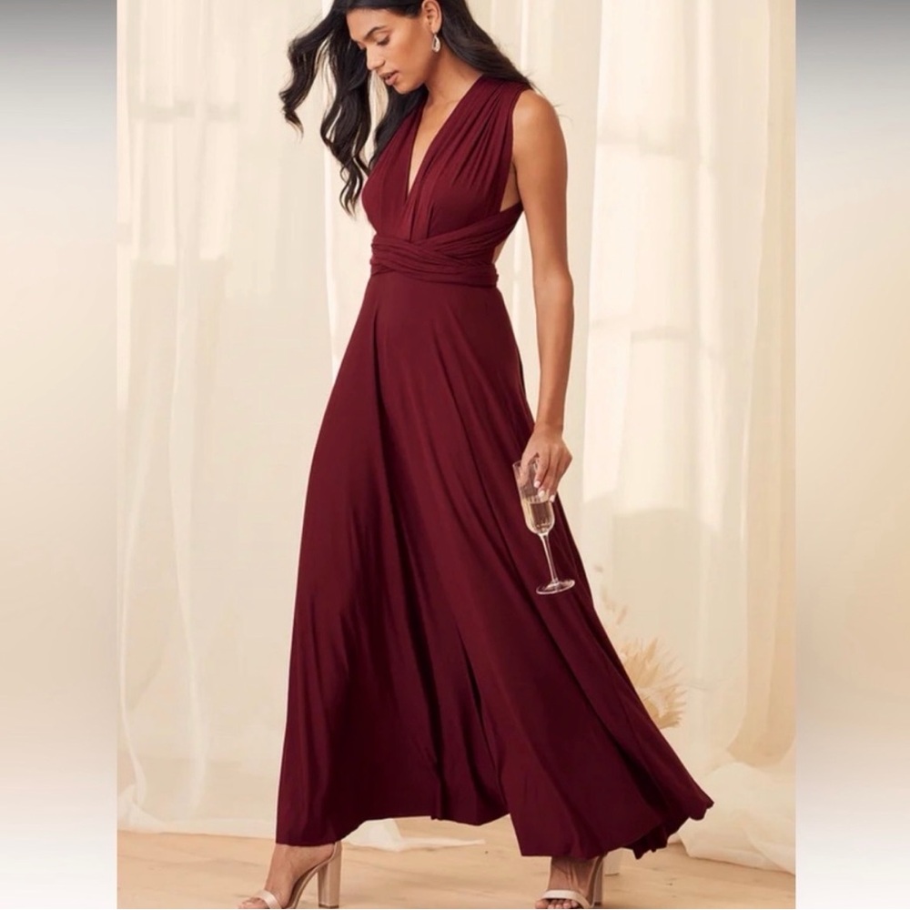 Lulu's Tricks of the Trade Convertible Maxi Dress
